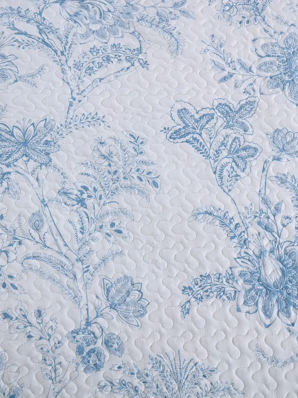 3 PIECE PRINTED FLORAL LIGHTWEIGHT QUILT BEDSPREAD SET